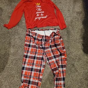 This the season to be pregnant pj set with adjustable pj pants